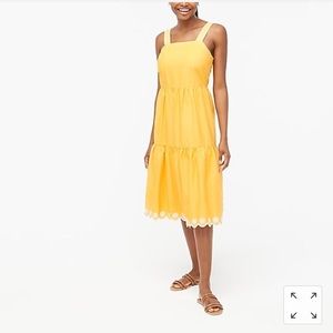 J. Crew Midi Yellow Summer Dress NWT